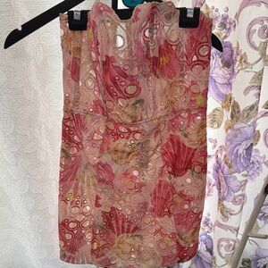 PrettyLittleThing Pink Floral Lace Mini Dress